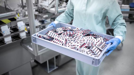 Production de médicaments dans une usine