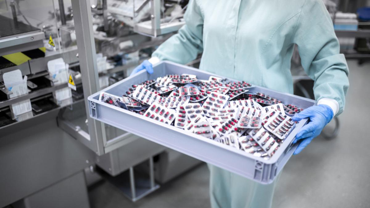 Production de médicaments dans une usine