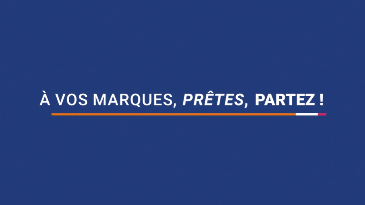 Slogan : A vos marques, prêtes, partez !