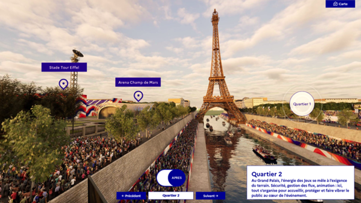 visuel de la page du site paris 2024 solutions