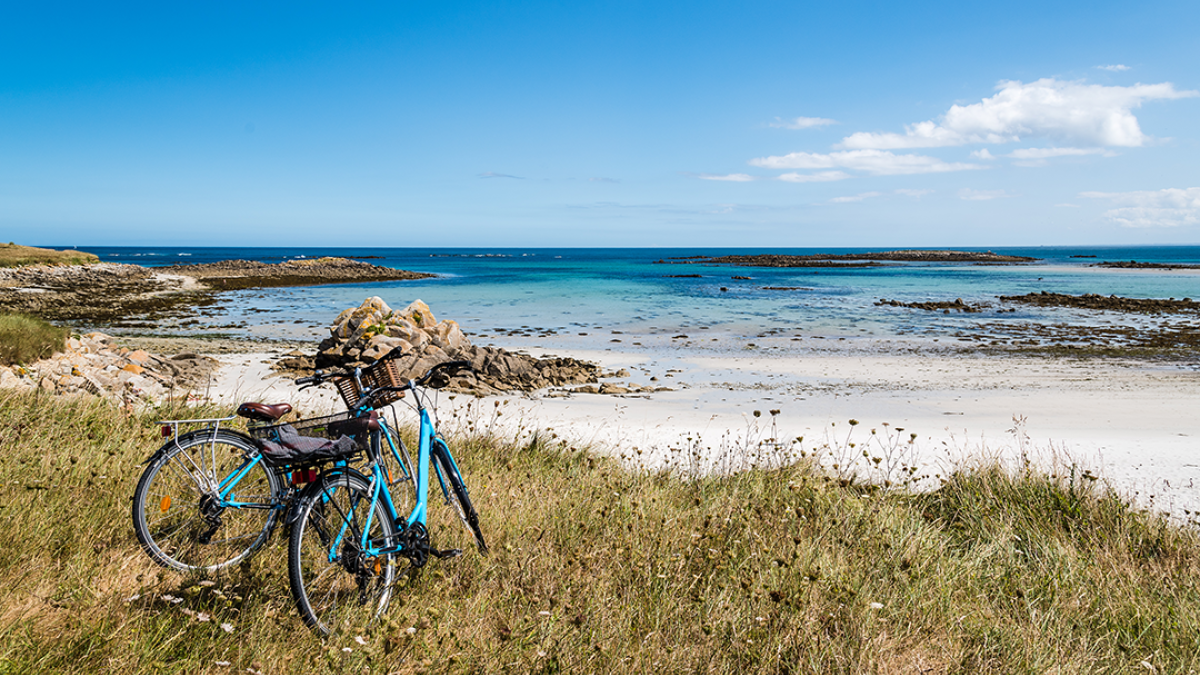 vélos sur une plage